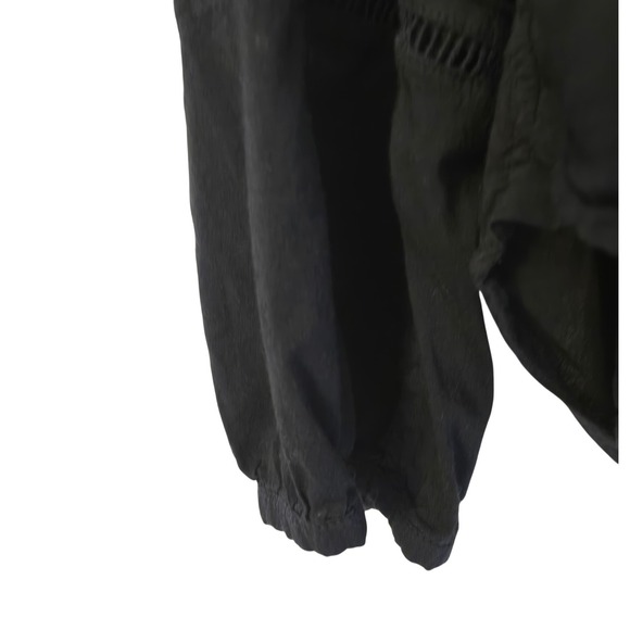 Birds of Paradis California Button Front Blouse Blue Boho Chic Top Size L - Picture 11 of 13